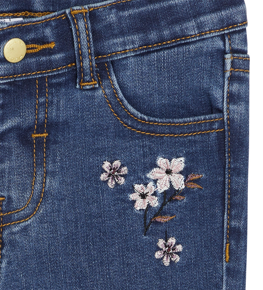 Hust and Claire Jeans - Joanna - Denim m. Blomster