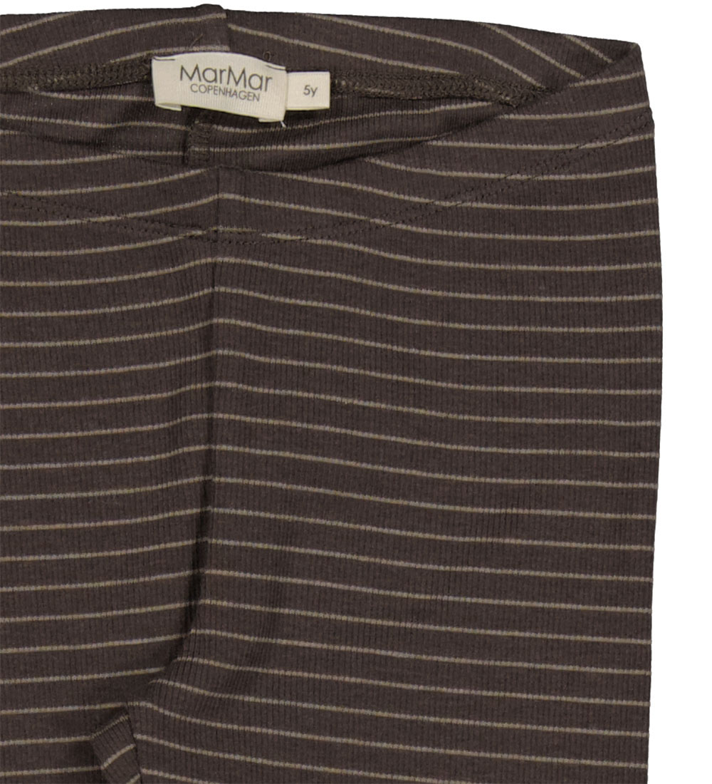 MarMar Leggings - Rib - Modal - Nori Green Stripe