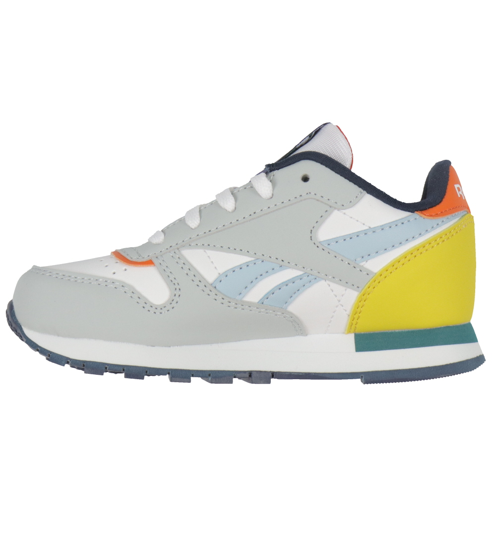 Reebok Sko - Classic Leather - Running - Moon/Navy/Rød