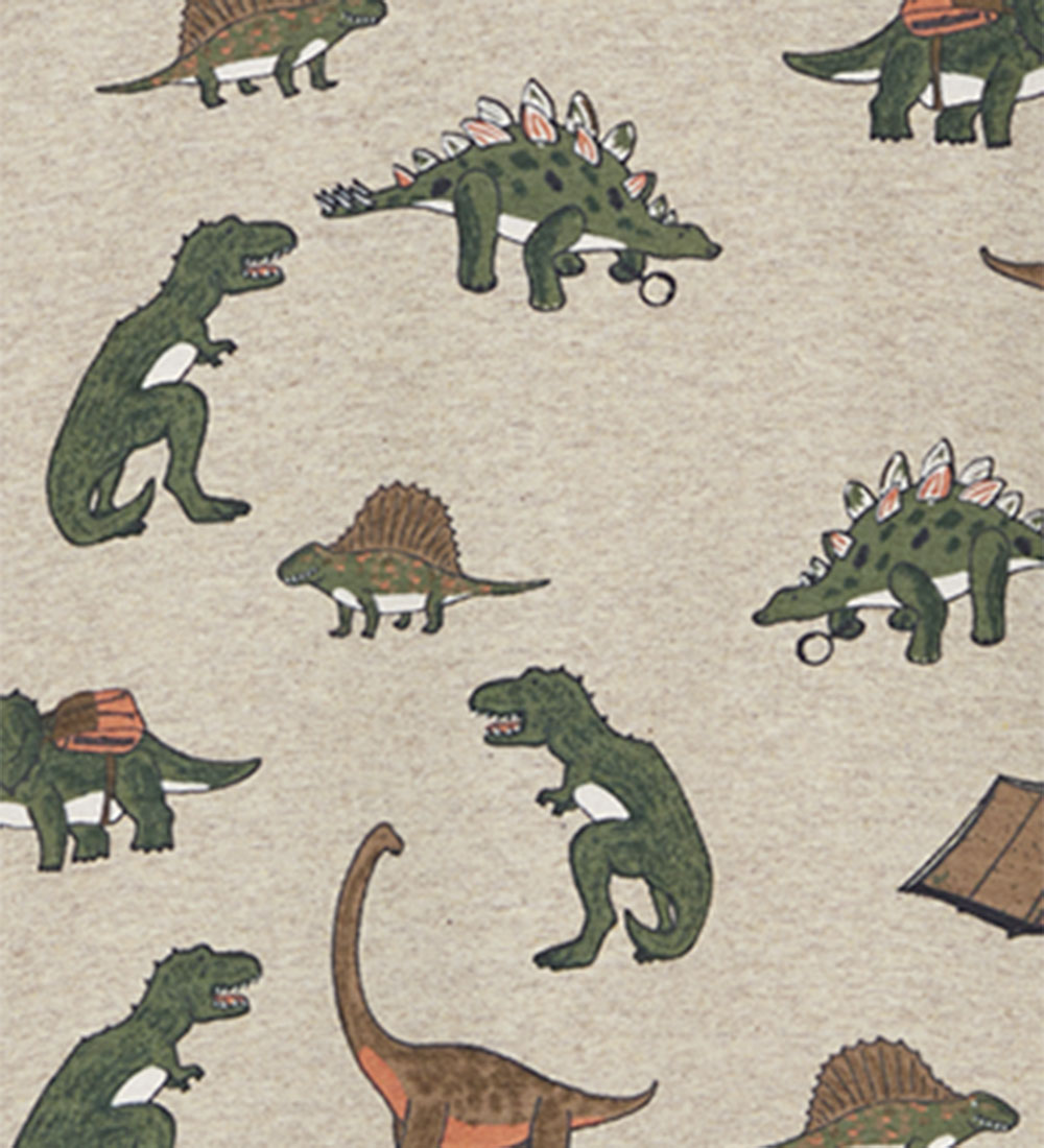 Hust and Claire Bluse - Anton - Beige Melange m. Dinosaurer