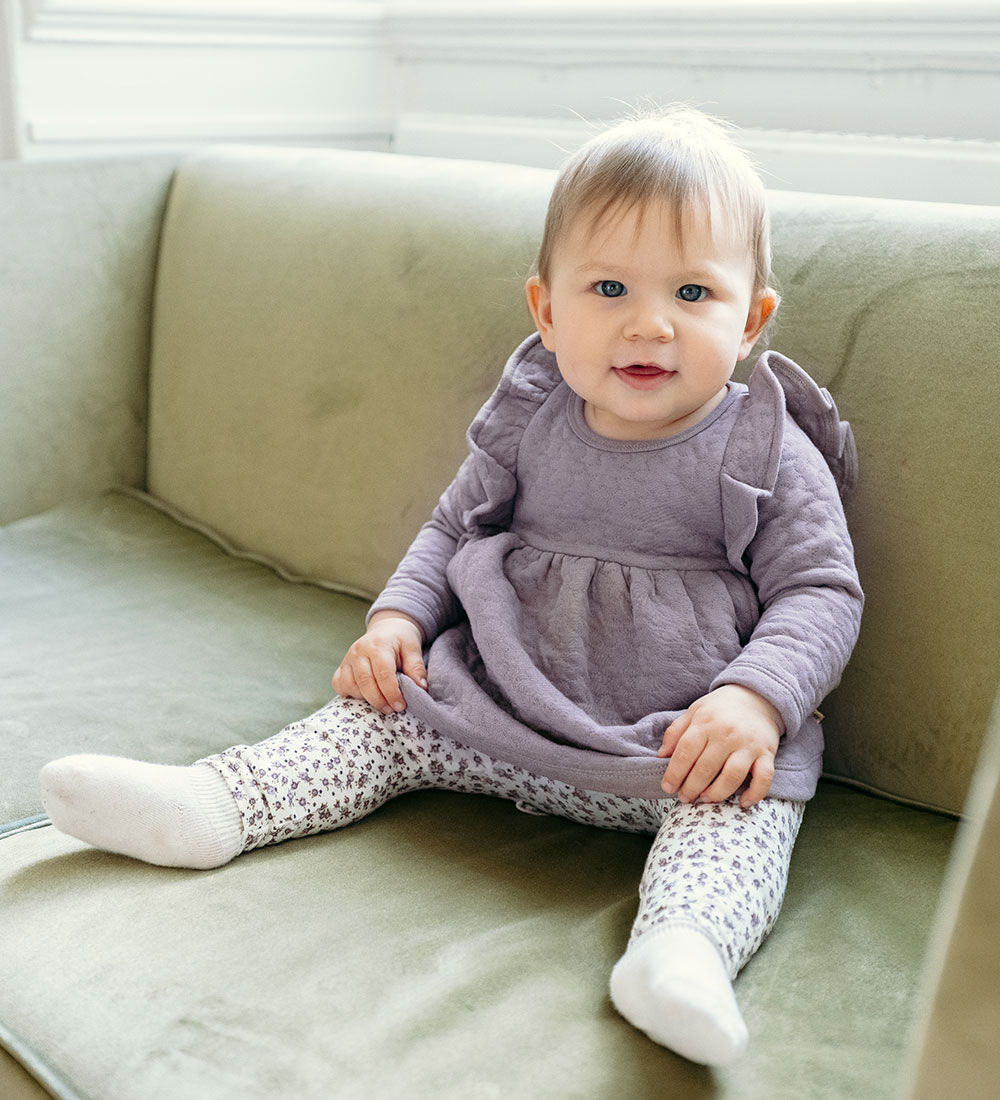 Hust and Claire Leggings - 3-pak - Liva - Purple Dove m. Flæser