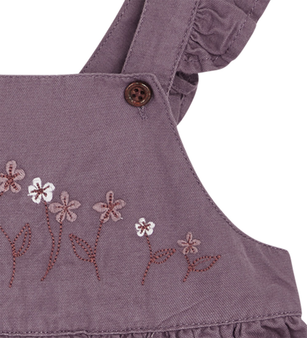 Hust and Claire  Kjole - Dream - Dark Plum m. Blomster