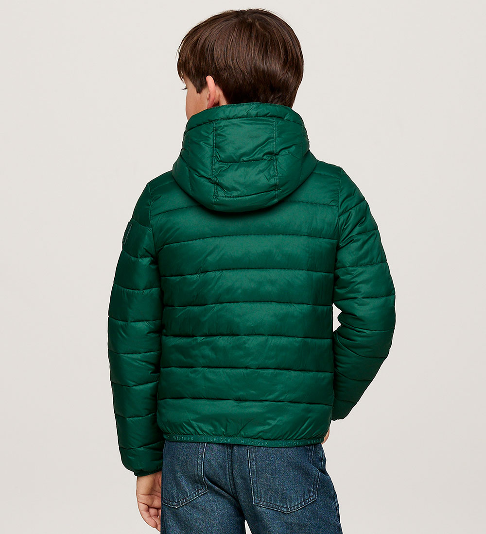 Tommy Hilfiger Dynejakke - U Lightweight - Ornamental Green