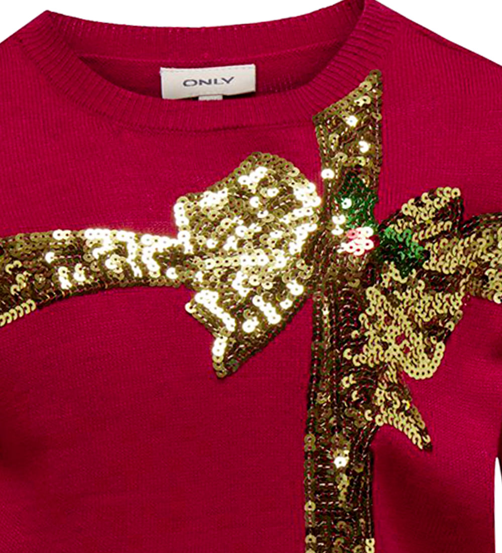 Kids Only Strik - KogXmas - Chili Pepper/Sequin Bow