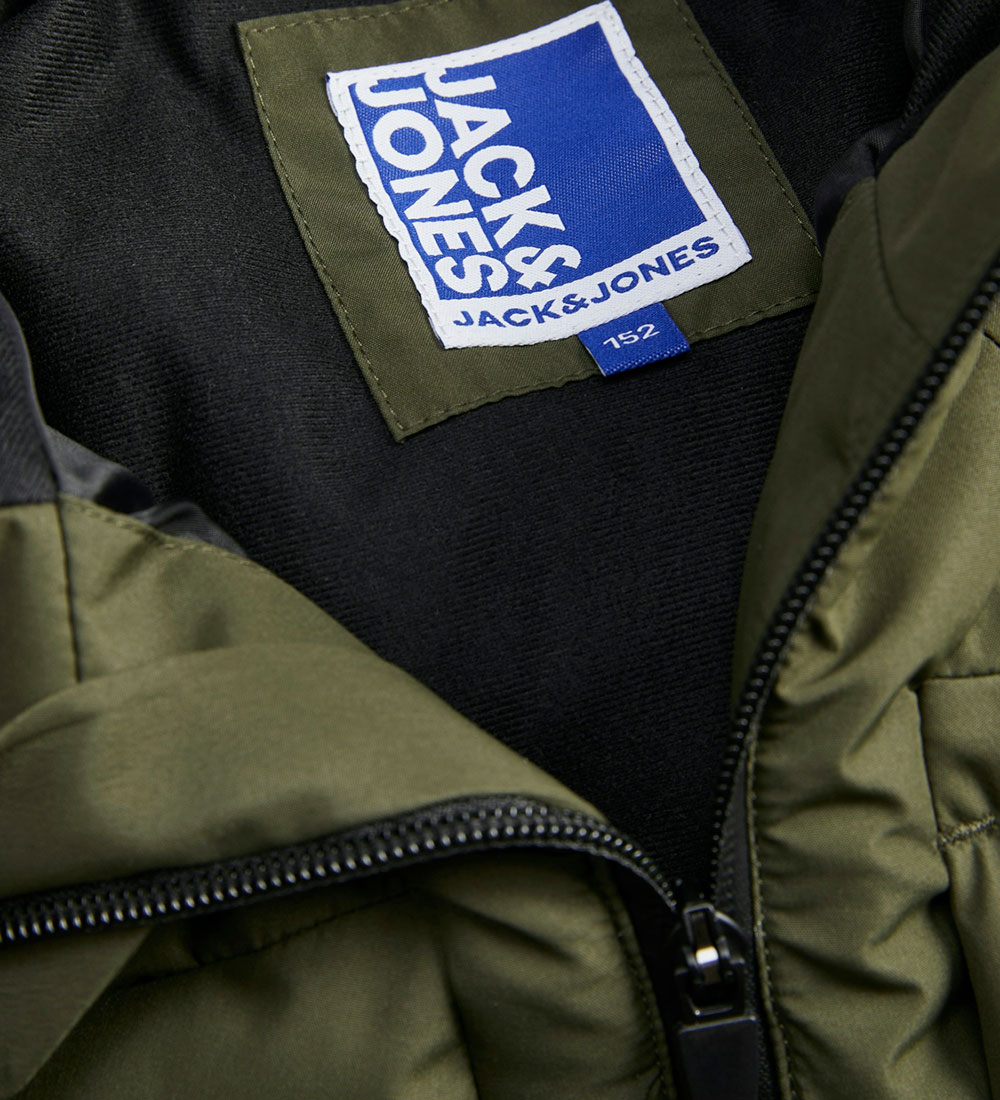 Jack & Jones Dynejakke - JCOSlay - Forest Night