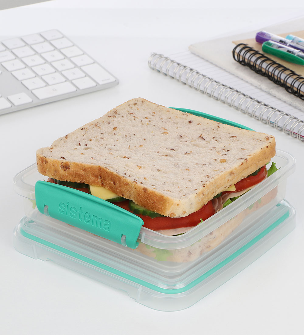 Sistema Madkasse - Sandwich Box To Go - 450 ml - Turkis