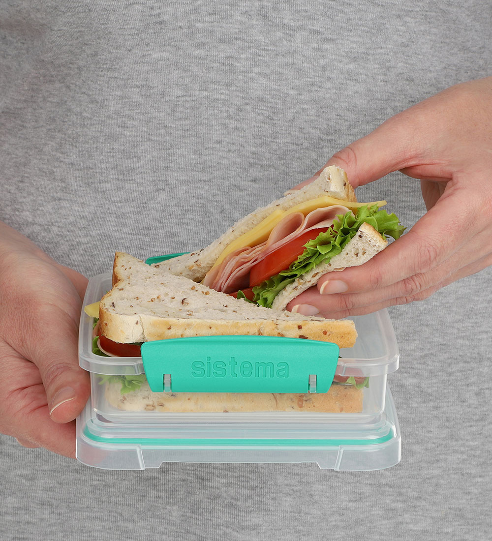 Sistema Madkasse - Sandwich Box To Go - 450 ml - Turkis