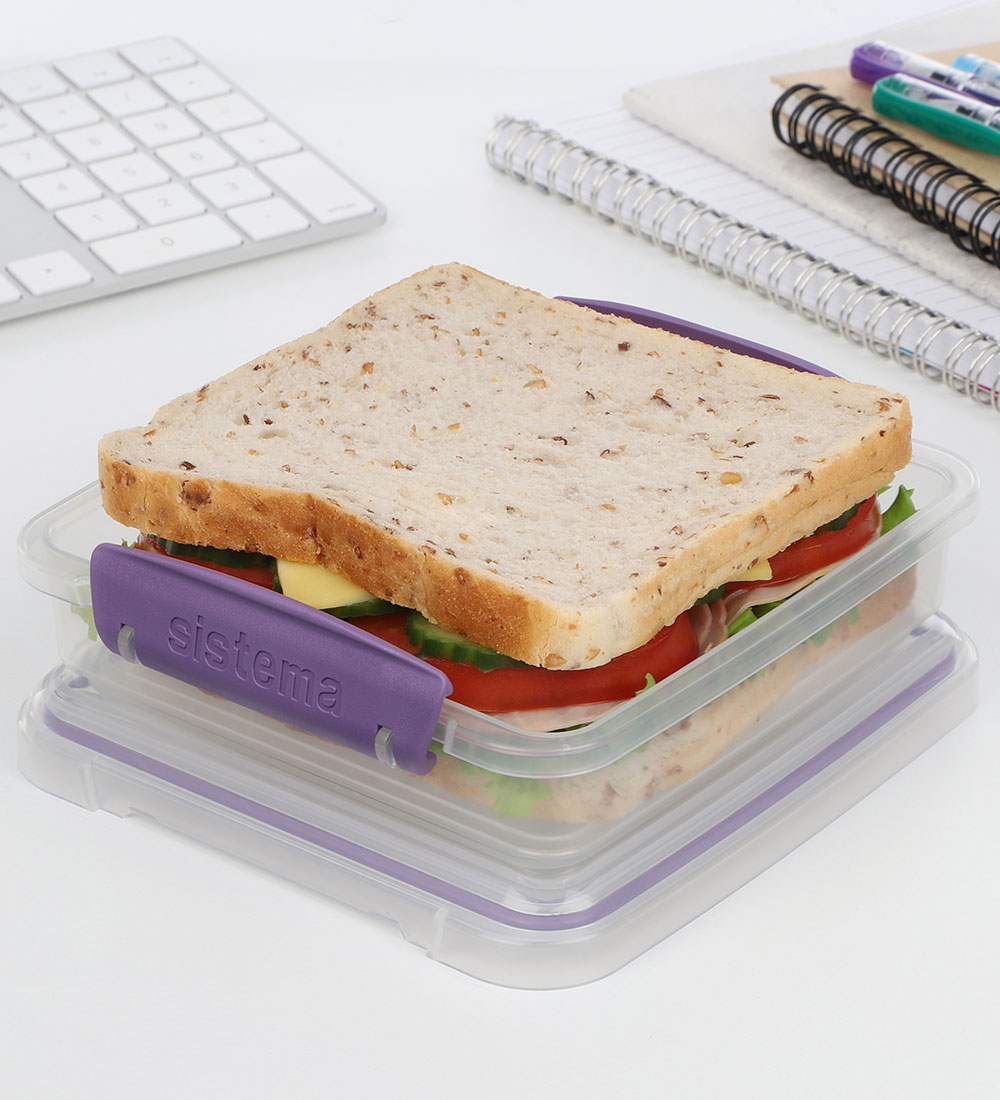 Sistema Madkasse - Sandwich Box To Go - 450 ml - Lilla