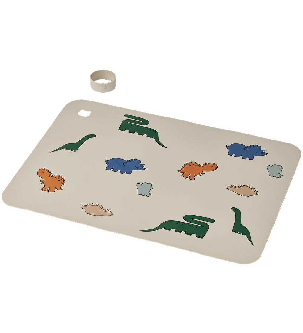 Liewood Dækkeserviet - Silicone - Jude - Dinosaurus/Mist