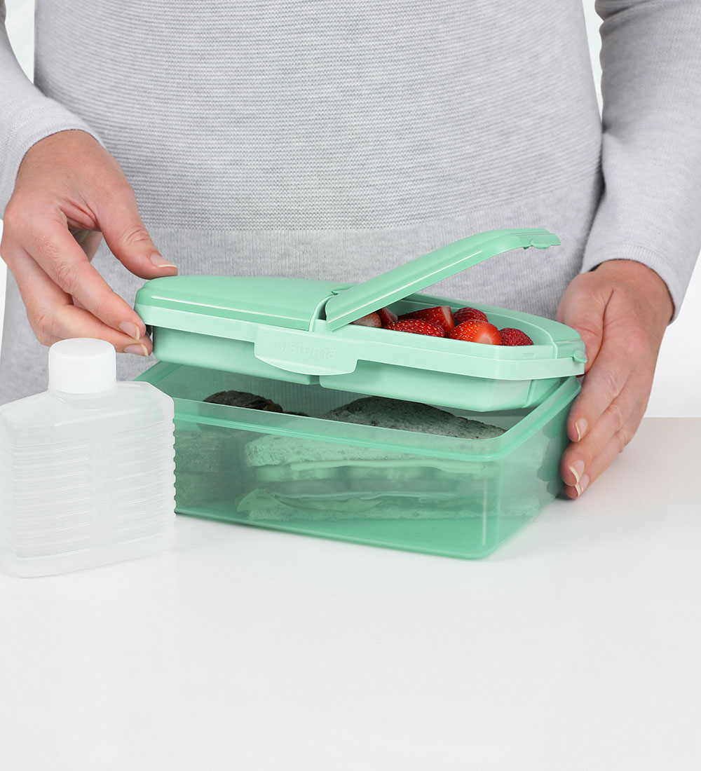 Sistema Madkasse - Slimline Quaddle - 1,5 l - Apple Mint Green