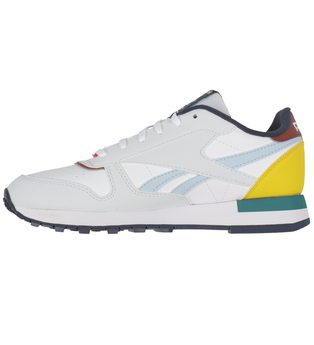 Reebok Sko - Classic Leather - Running - Moon/Navy/Rød