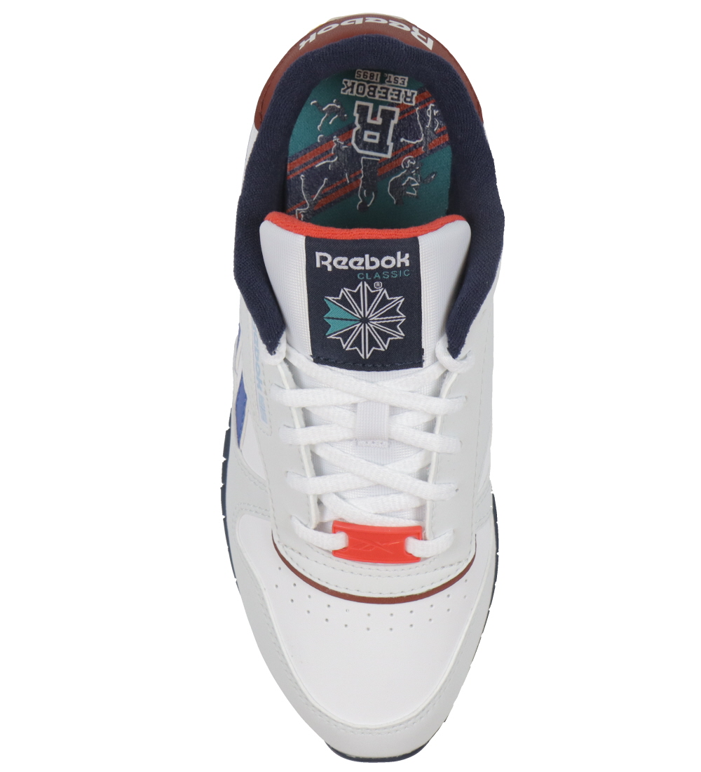 Reebok Sko - Classic Leather - Running - Moon/Navy/Rød