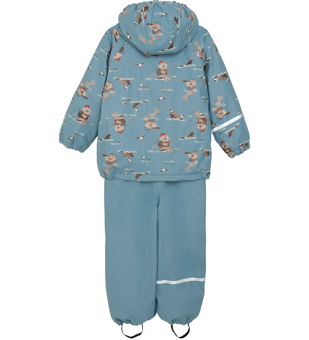 CeLaVi Regntøj m. Fleece - Smoke Blue
