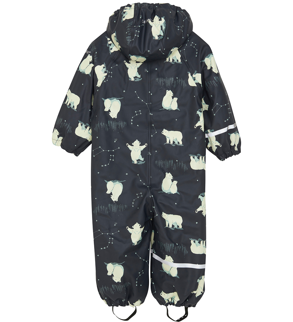 CeLaVi Regndragt m. Fleece - Navy