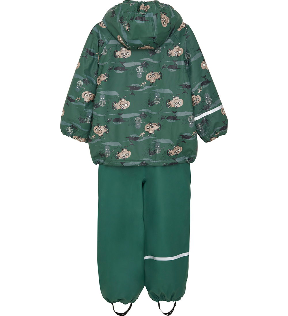 CeLaVi Regntøj m. Fleece - Smoke Pine