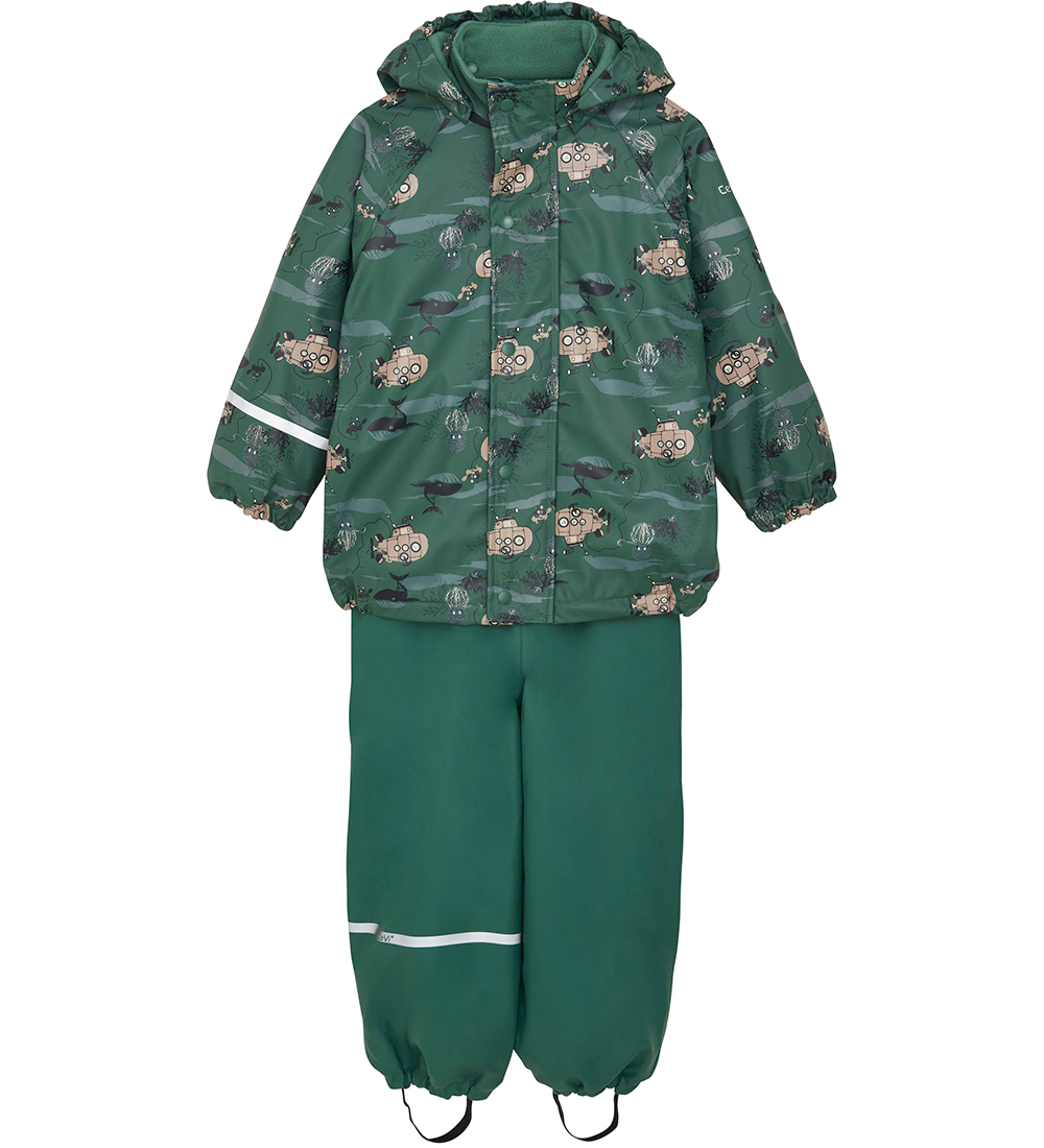 CeLaVi Regntøj m. Fleece - Smoke Pine
