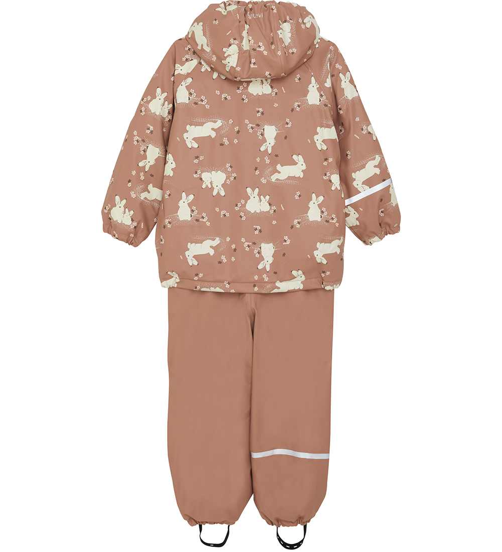CeLaVi Regntøj m. Fleece - Tawny Brown