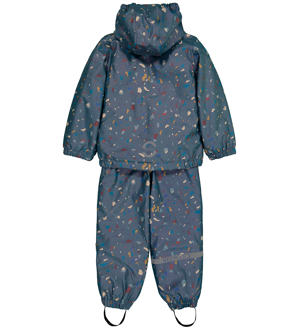 Mikk-Line Regntøj m. Fleece/Seler - PU - Recycled - Orion Blu