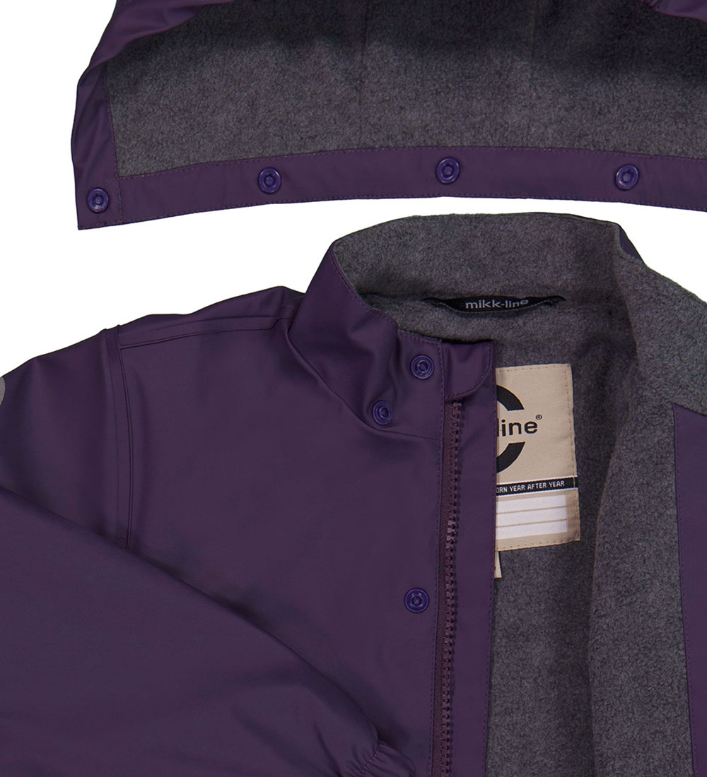 Mikk-Line Regntøj m. Fleece/Seler - PU - Recycled - Nigh
