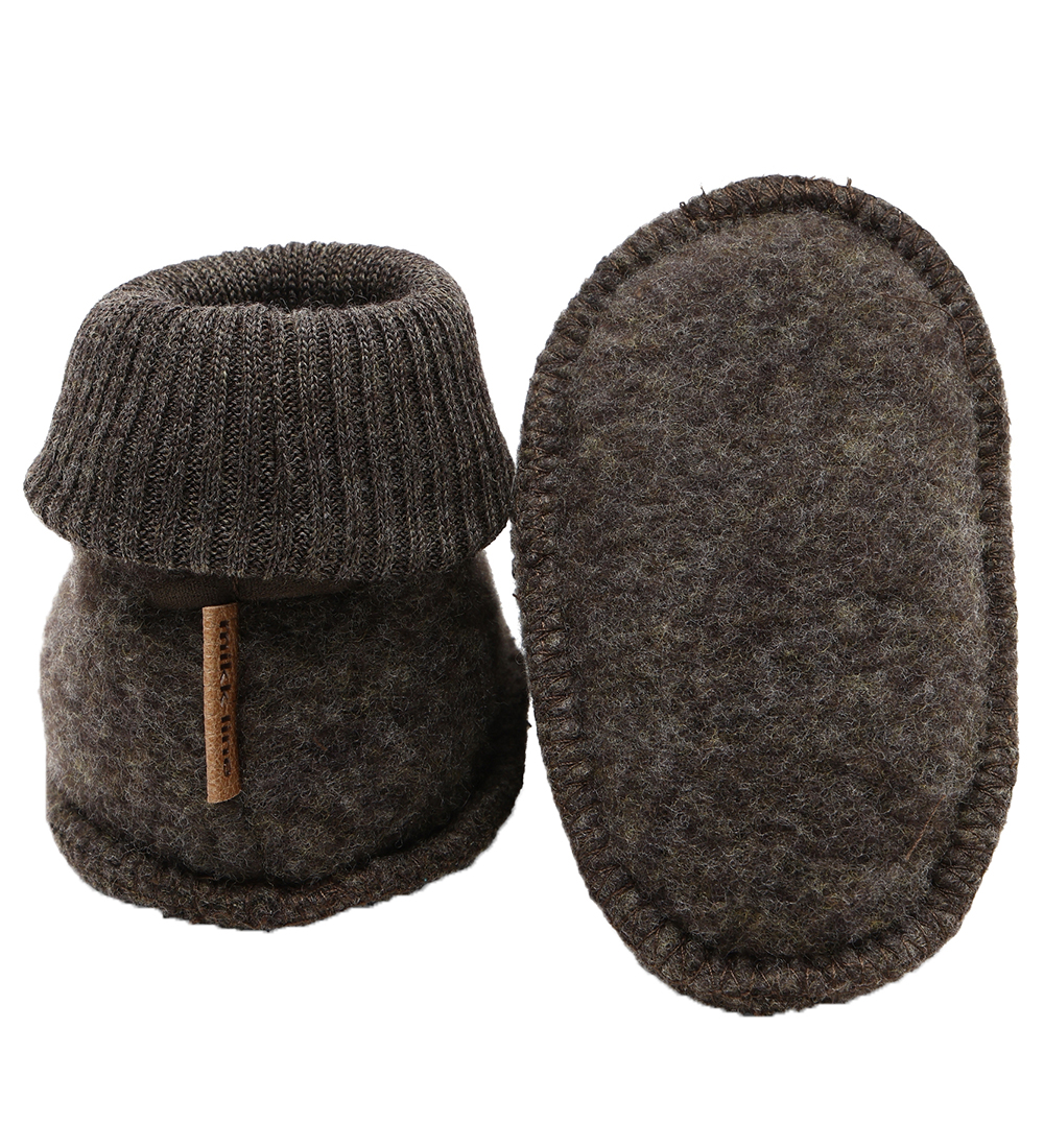 Mikk-Line Futter - Uld - Noos - Dark Brown Melange