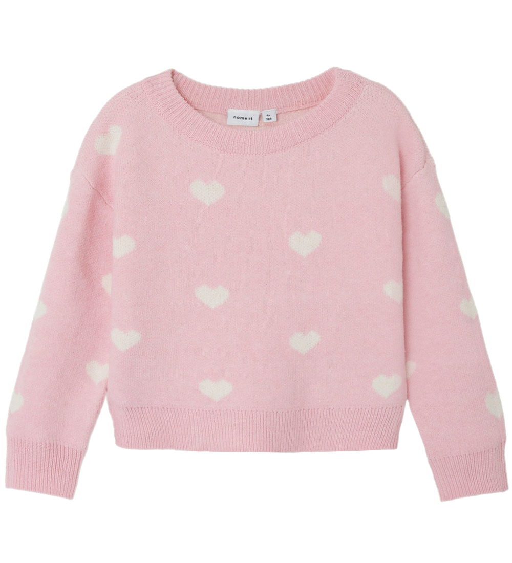 Name It Bluse - Strik - NmfOdessa Ls Knit - Roseate Spoonbill