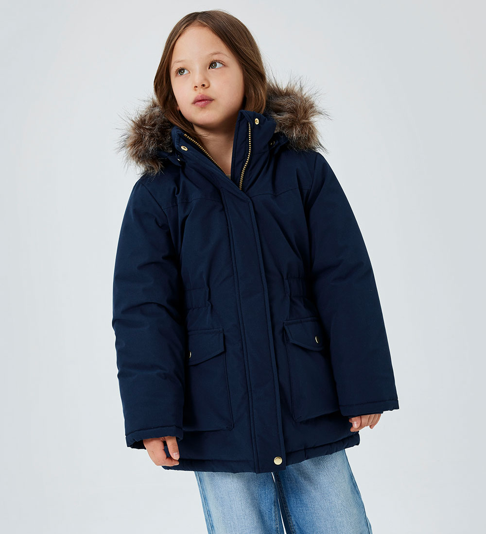 Name It Vinterjakke - NkfMaster05 Parka - Dark Sapphire