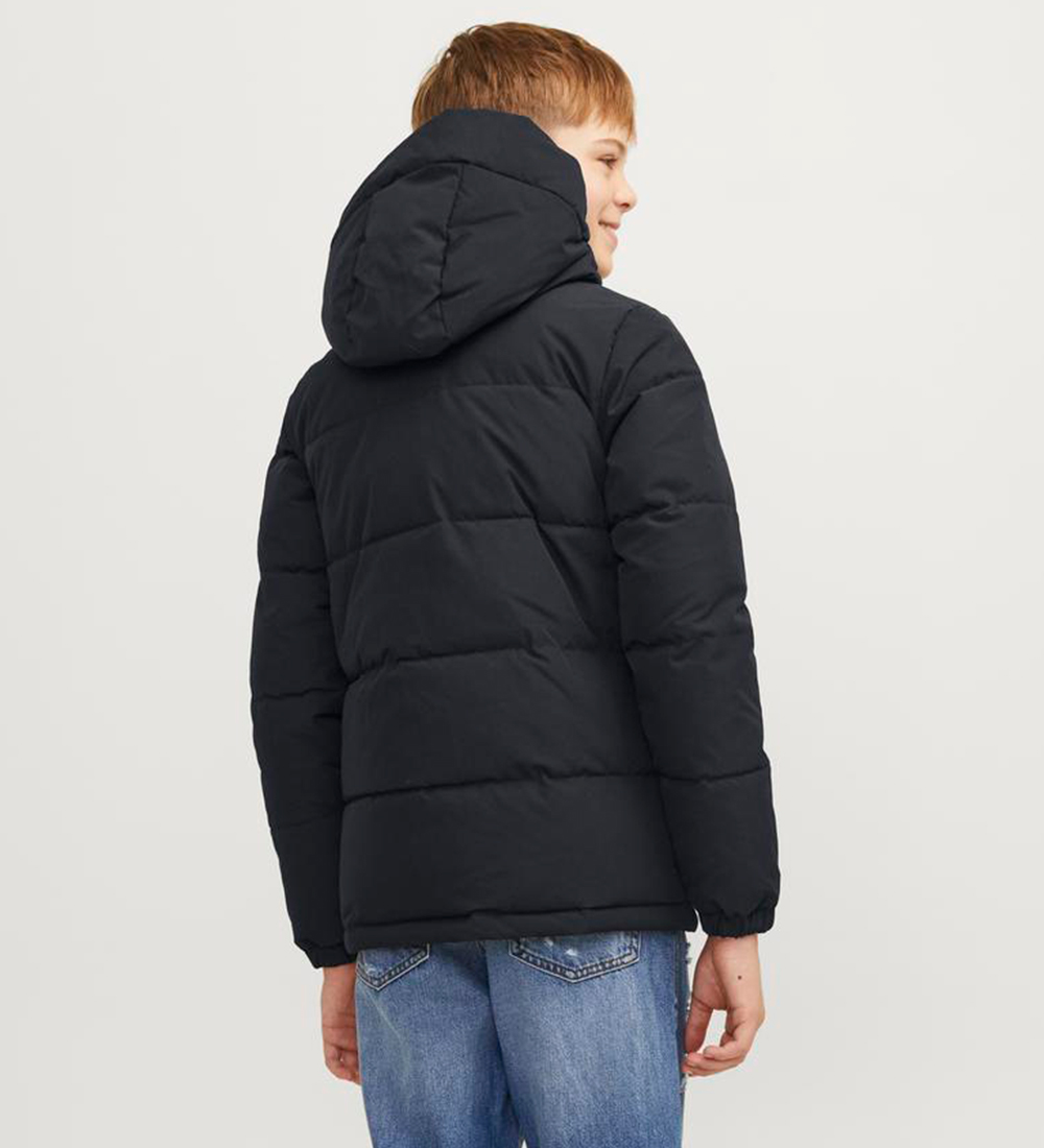 Jack & Jones Dynejakke - JJEOtto - Sort/Asphalt