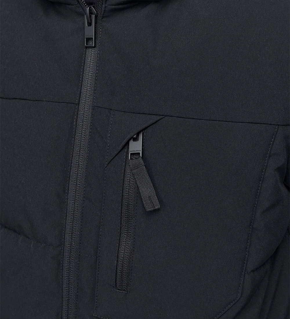 Jack & Jones Dynejakke - JJEOtto - Sort/Asphalt