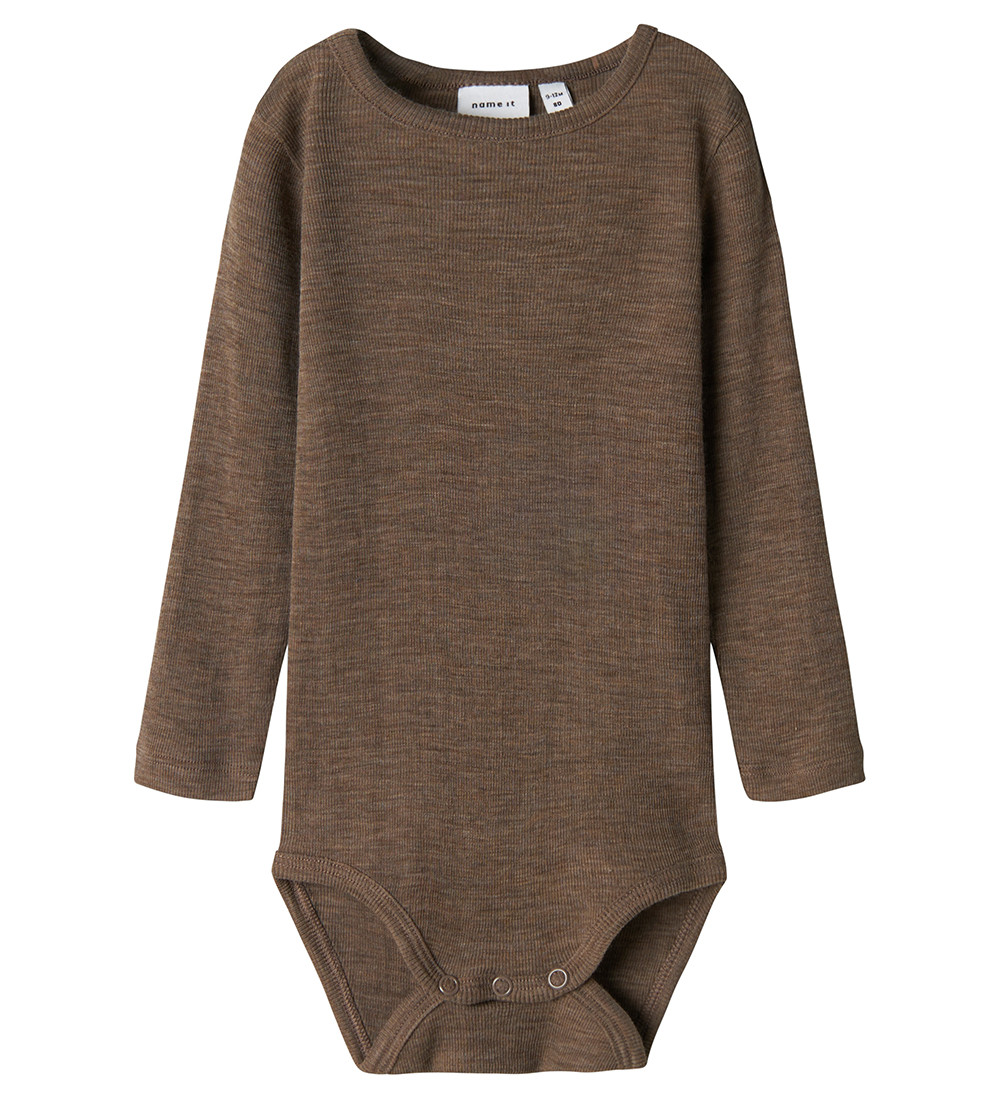 Name It Body l/æ - Uld - Rib - NbmWossa - Walnut