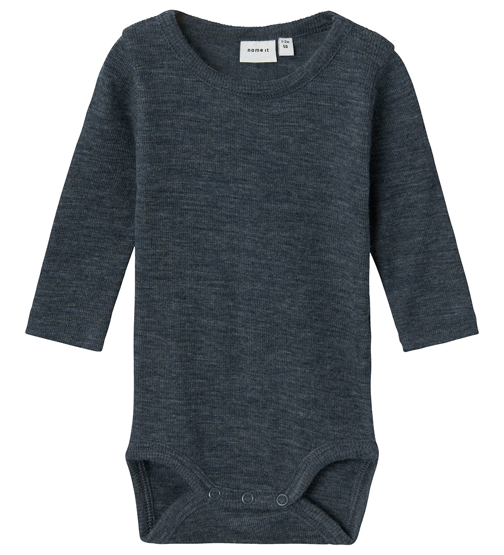 Name It Body l/æ - Uld - Rib - NbmWossa - Ombre Blue