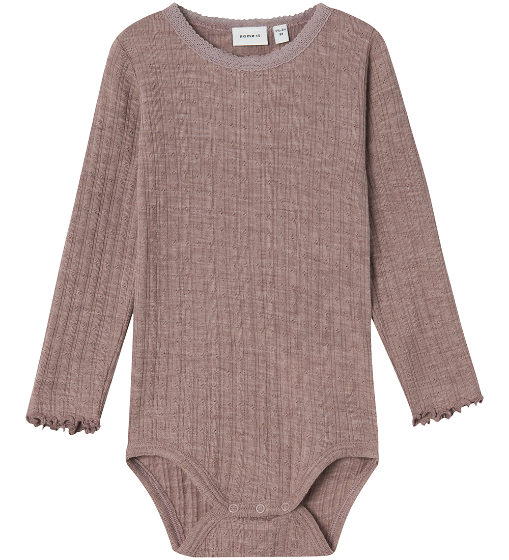 Name It Body l/æ - Uld - Rib - NmfWossa - Purple Dove