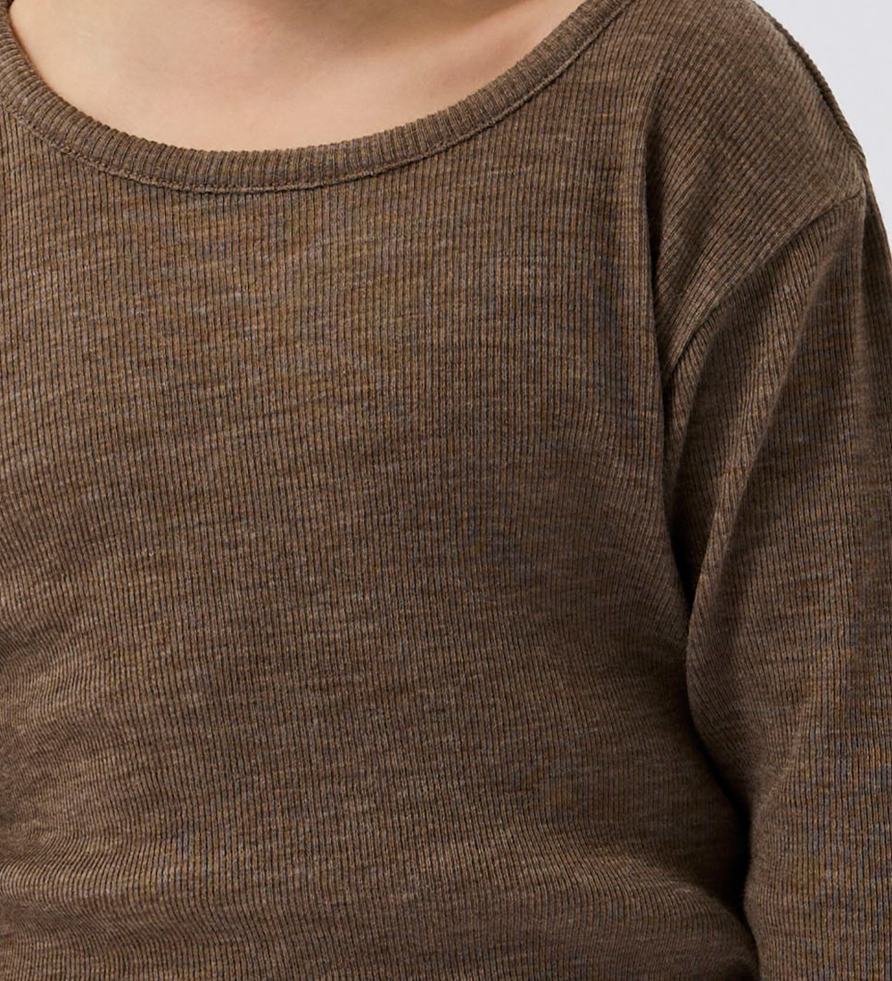 Name It Bluse - Uld - Rib - NmmWossa - Walnut