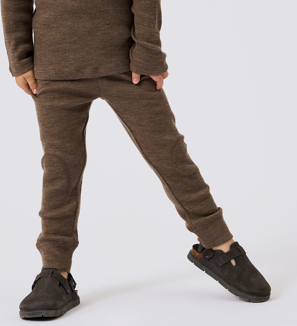 Name It Leggings - Uld - Rib - NmmWossa - Walnut