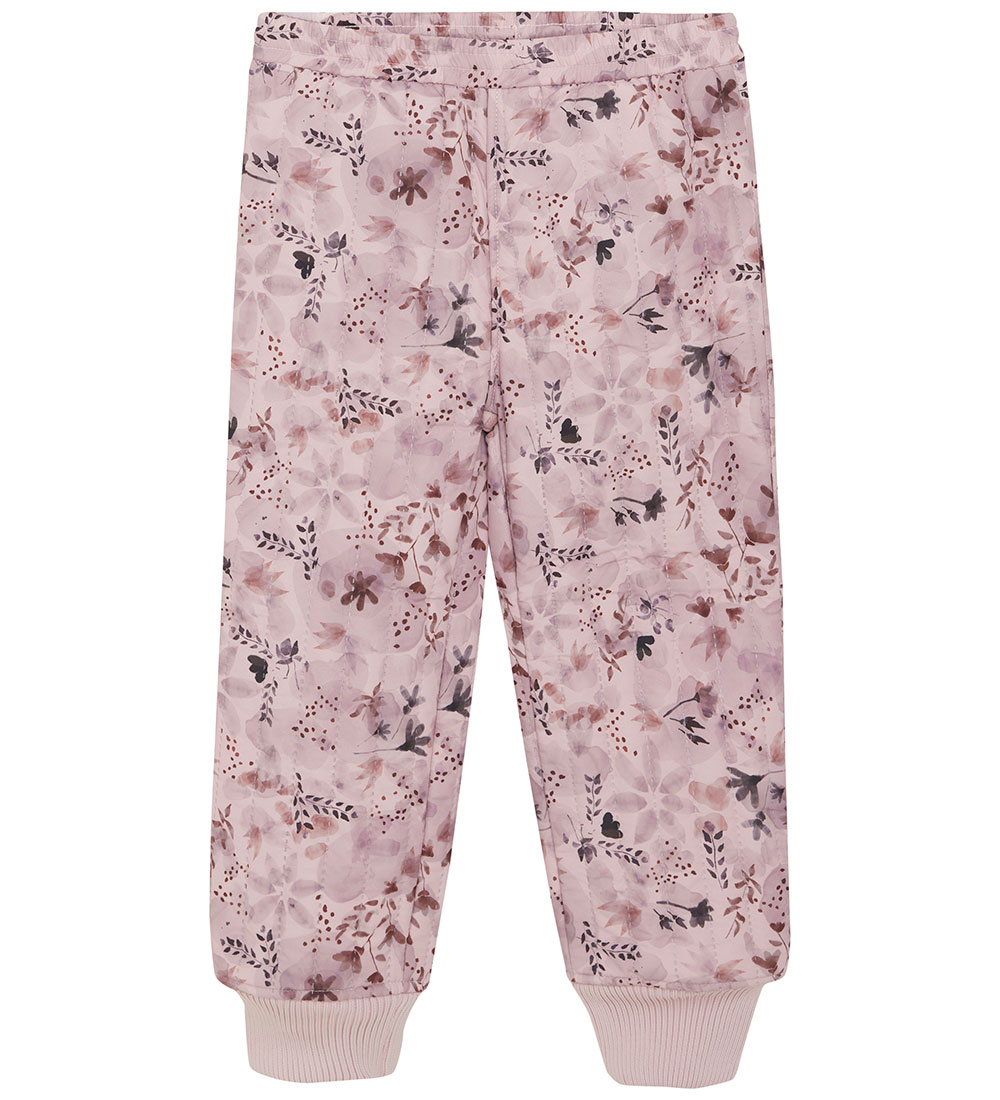 En Fant Termotøj - Burnished Lilac m. Blomster