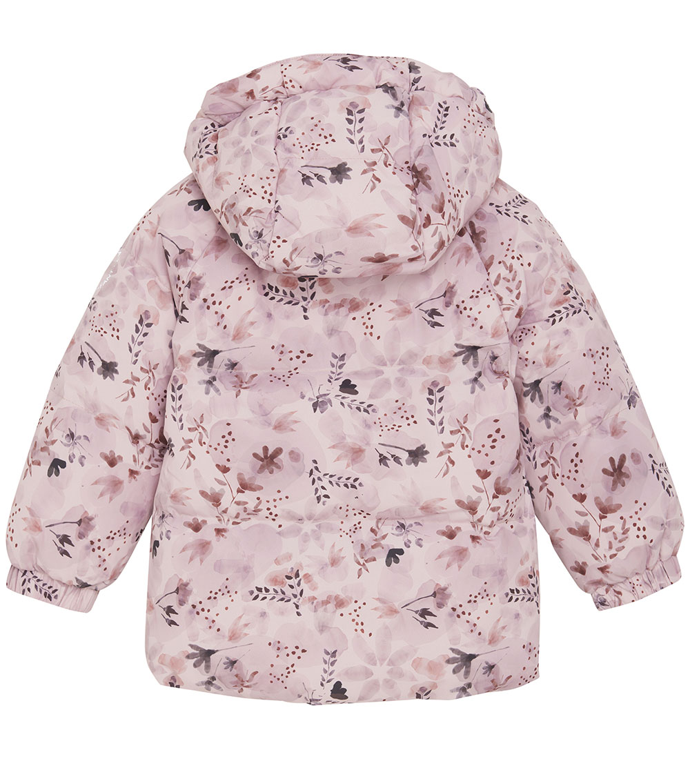 En Fant Dynejakke - Quilt - Burnished Lilac m. Blomster
