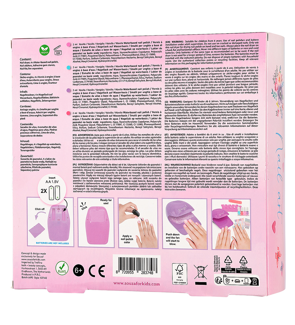 Souza Neglesæt - Nail Dryer & Nail Polish