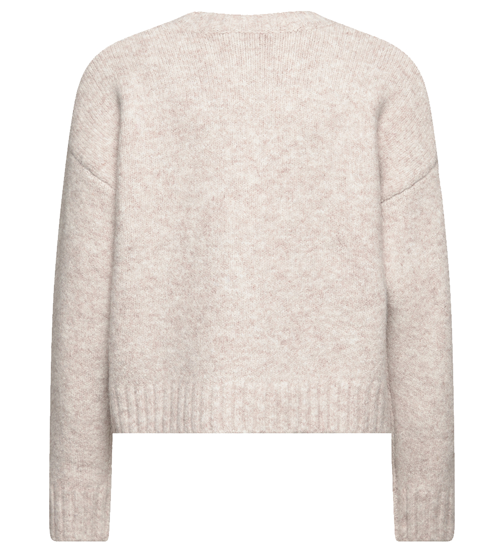 Rosemunde Bluse - Strik - Uld - Oat Melange