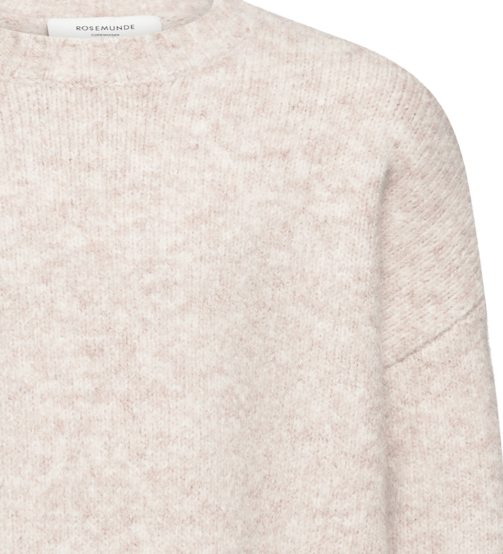 Rosemunde Bluse - Strik - Uld - Oat Melange