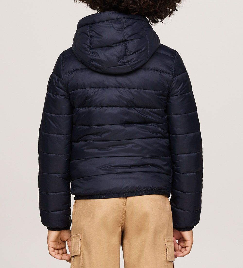 Tommy Hilfiger Dynejakke - U Lightweight - Desert Sky