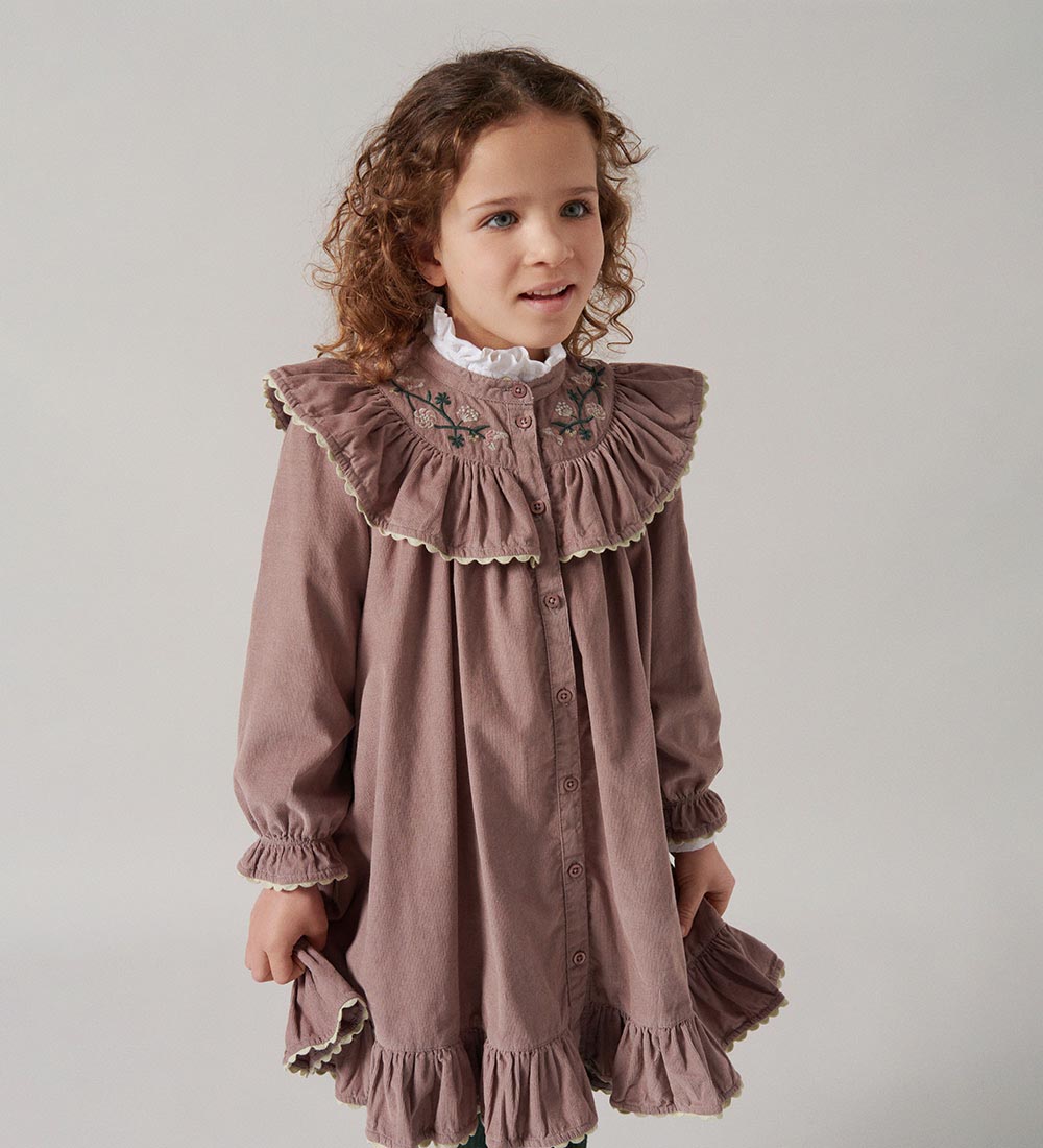 MarMar Kjole - Fløjl - Dalina - Dusty Mauve