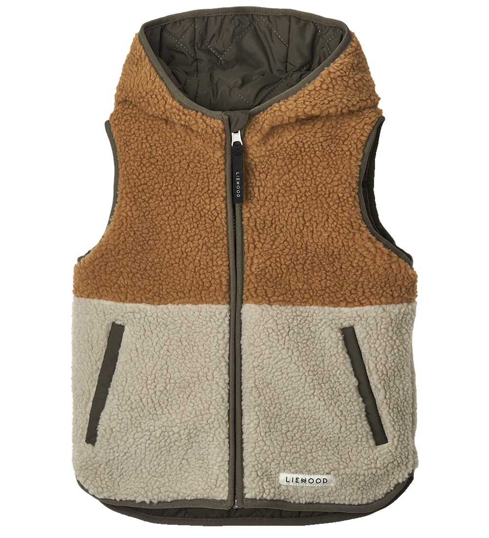 Liewood Termovest m. Fleece - Vendbar - Diana - Army Brown Mix