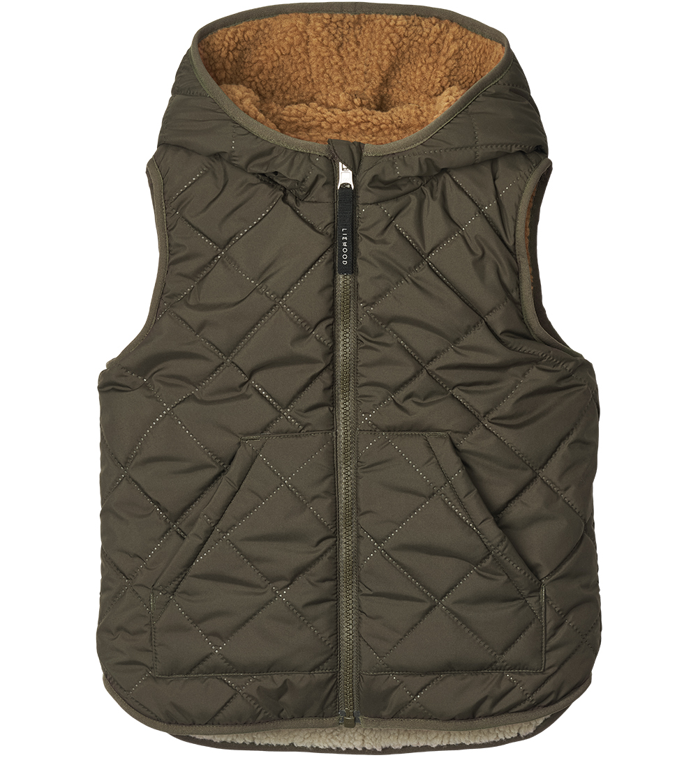 Liewood Termovest m. Fleece - Vendbar - Diana - Army Brown Mix
