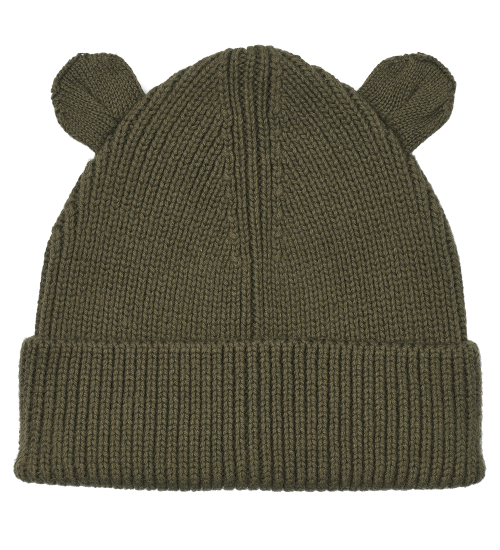 Liewood Hue m. Ører - Gina - Strik - Army Brown
