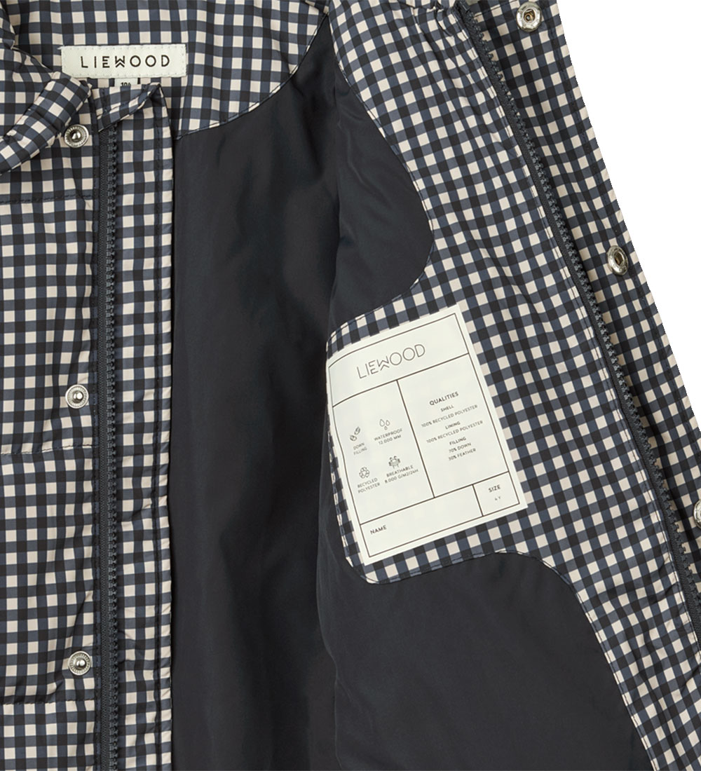 Liewood Dunjakke - Anemone - Check Classic Navy/Dark Sandy