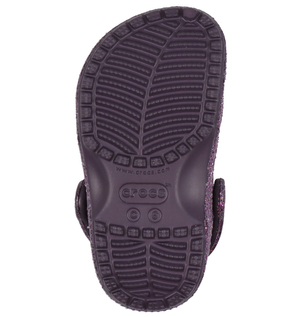 Crocs Sandaler - Classic Space Glitter Clog T -  Dark Iris m. Gl