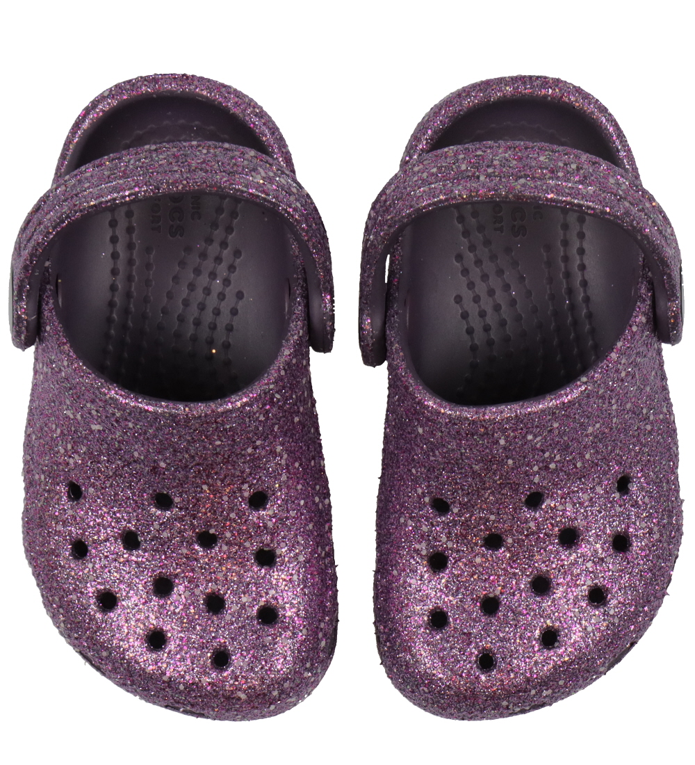 Crocs Sandaler - Classic Space Glitter Clog T -  Dark Iris m. Gl