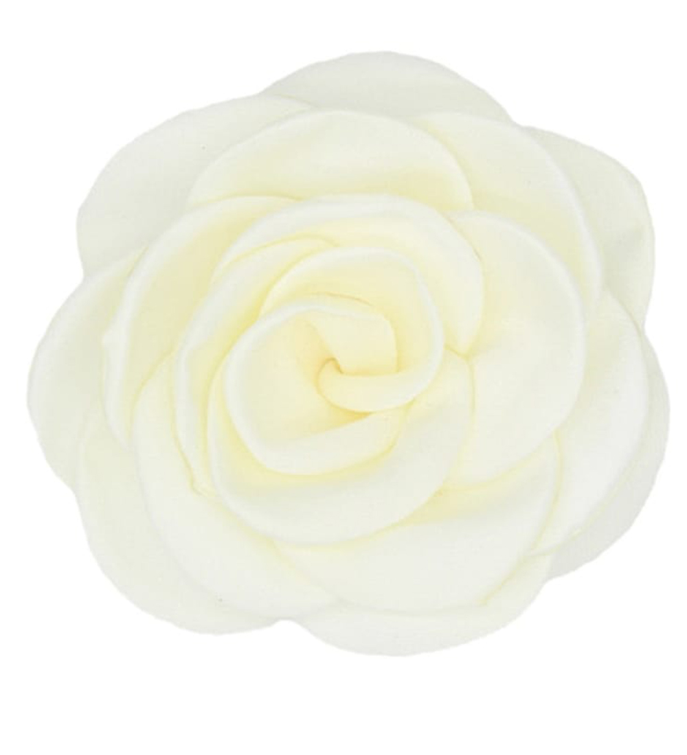 By Stær Hårklemme - Karla - 9 cm - Råhvid Satin