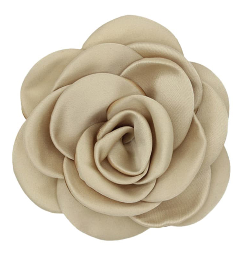By Stær Hårklemme - Karla - 9 cm - Beige Satin