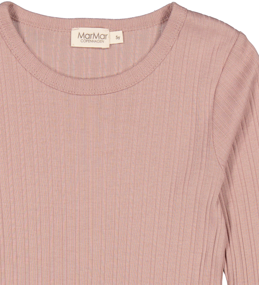MarMar Bluse - Rib - Modal - Plain - Light Plum
