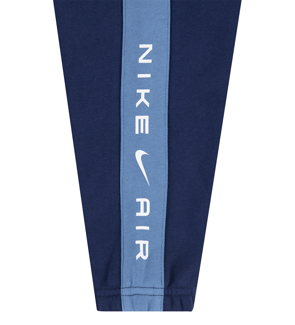 Nike Sweatsæt - Hættetrøje/Sweatpants - Air - Midnight Navy